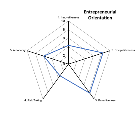 Entrepreneurial Orientation Radar Chart Example