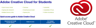 image of Adobe Creative Cloud student access