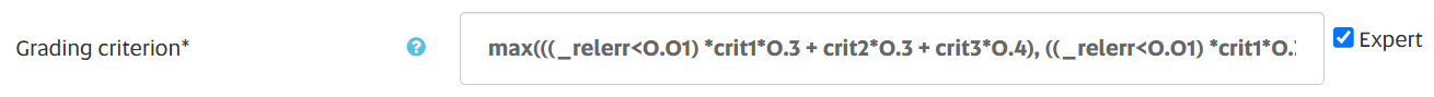 Grading criteria expert 